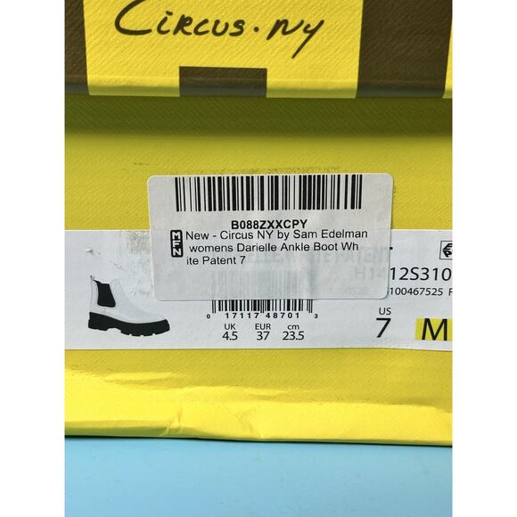 Circus by Sam Edelman Womens Darielle White Ankle Boots 7 Medium New box damaged - Picture 8 of 8